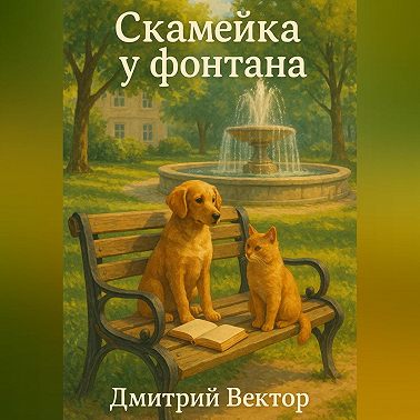 Скамейка у фонтана