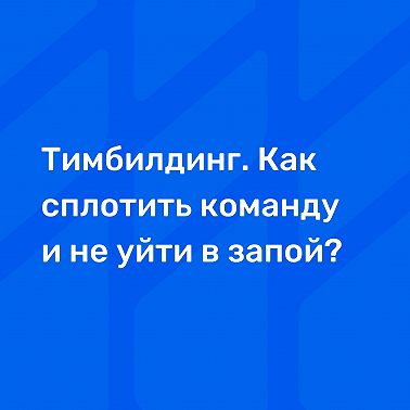 Тимбилдинг. Как cплотить команду и не уйти в запой?