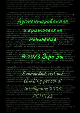 Аугментированное и критическое мышление