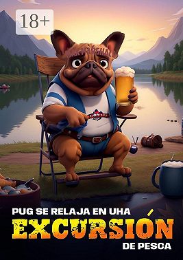 Pug se Relaja en Una Excursión de Pesca